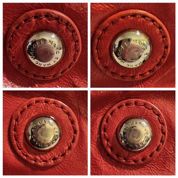 MARC BY MARC JACOBS Double Zip Top Patent Leather Satchel in Coral Red - Picture 15 of 16